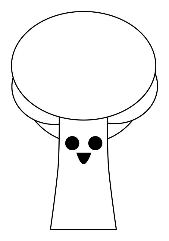 Mr Tree coloring page for children