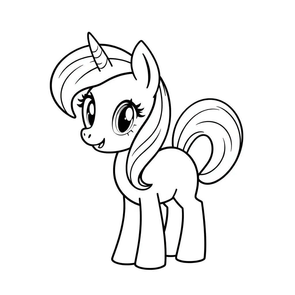 My Little Pony Cartoon Fantasie Creatief Kindvriendelijk coloring page for children