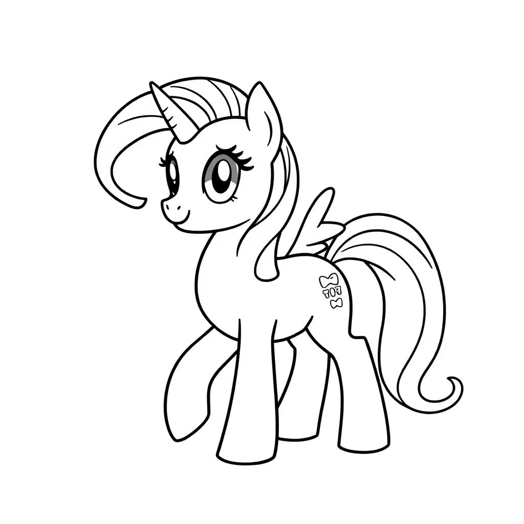 My Little Pony Cartoon Fantasie Magisch Creatief coloring page for children