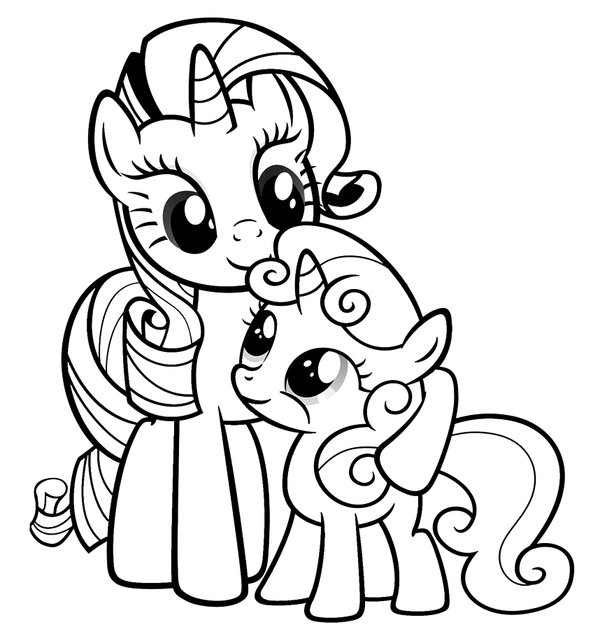 My Little Pony Duo coloring page for children
