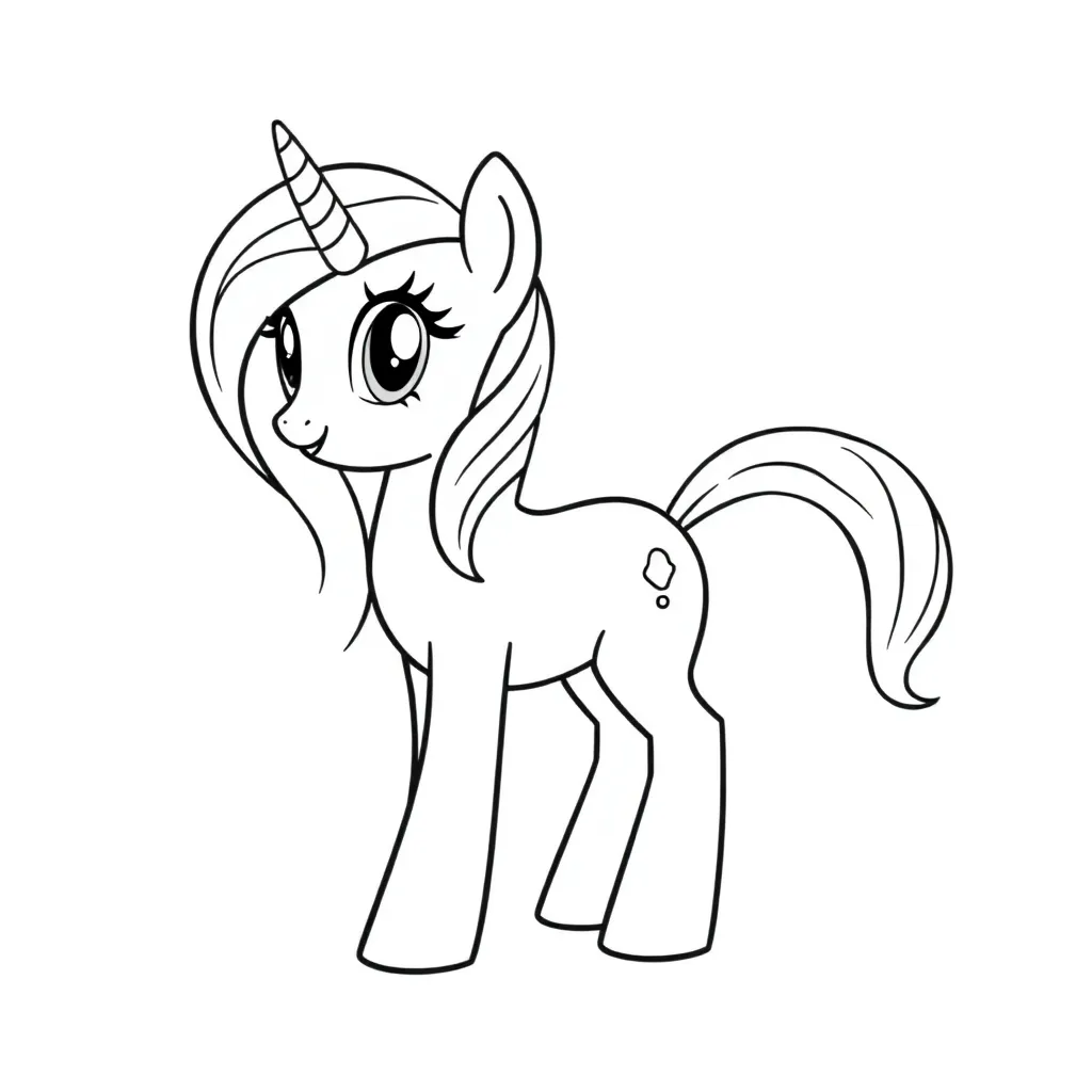 My Little Pony Eenhoorn Fantasie Kindertekening Vrolijk coloring page for children