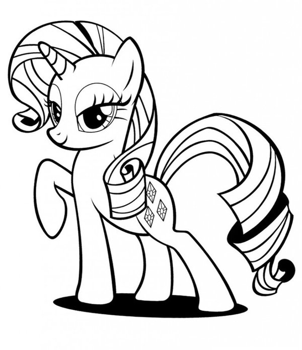 My Little Pony Rarity coloring page for children