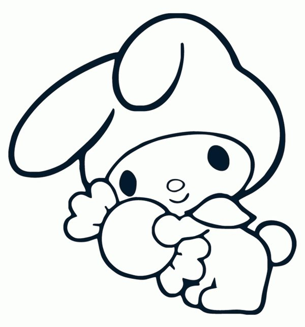 My Melody Con Caramelos coloring page for children
