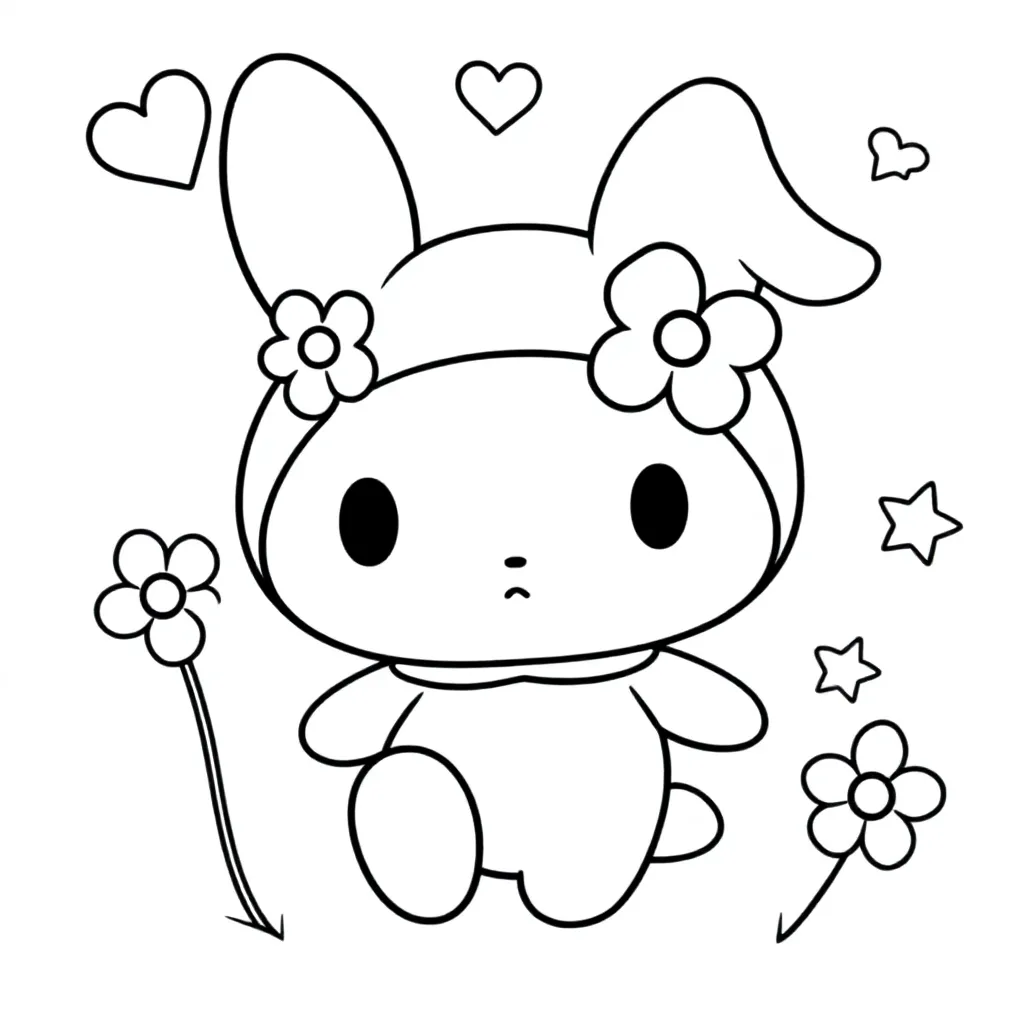 My Melody coloring page for children
