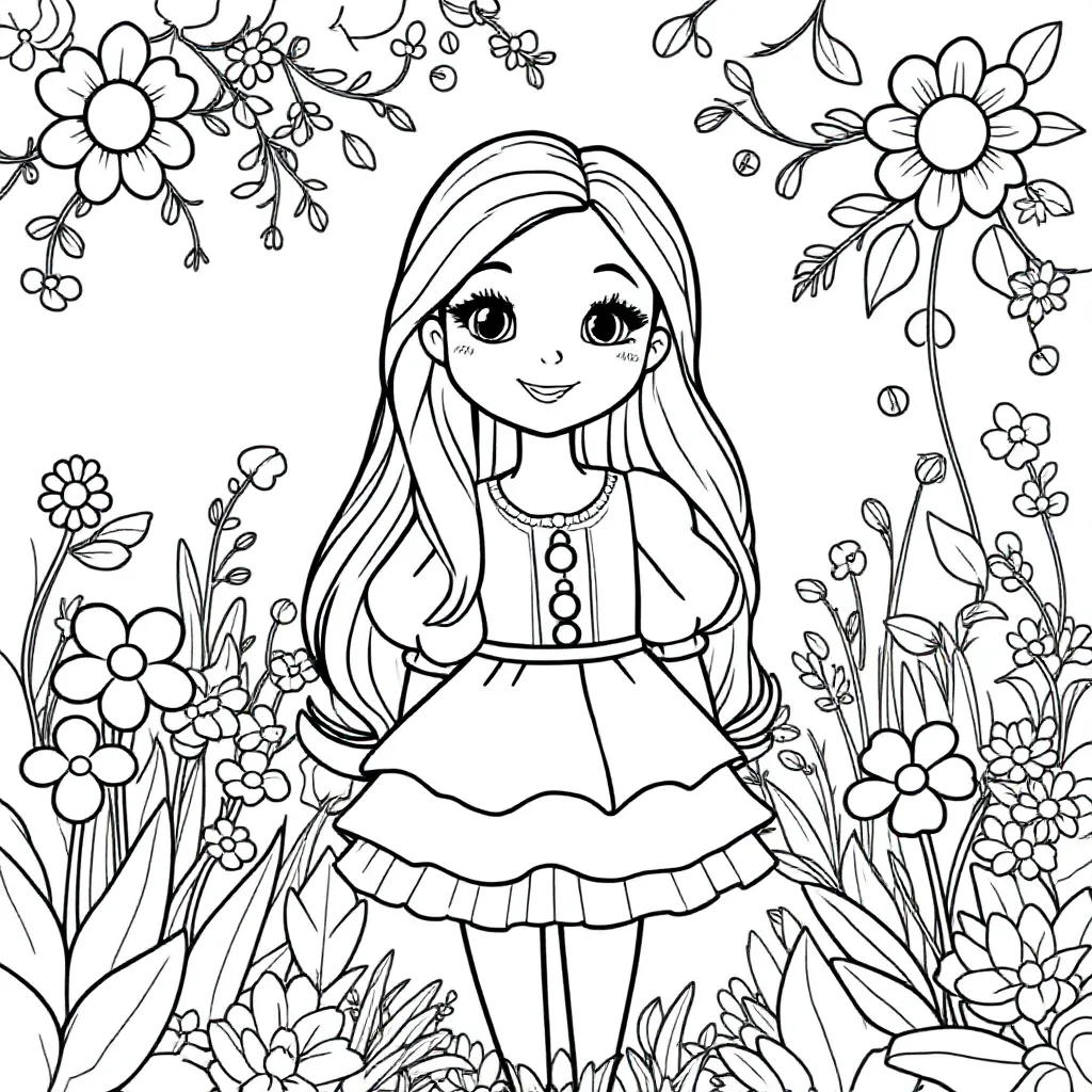 Nastya coloring page for children