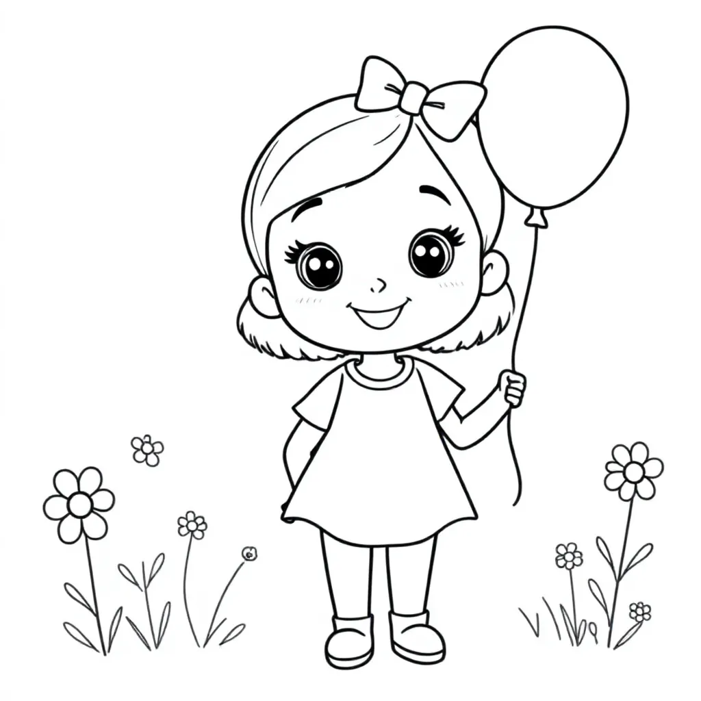 Nastya coloring page for children