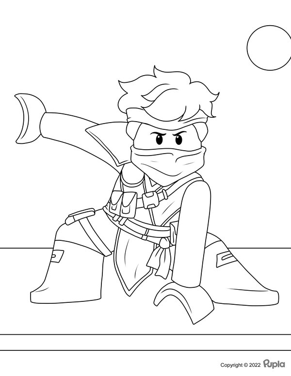 Ninjago Con Mascara coloring page for children