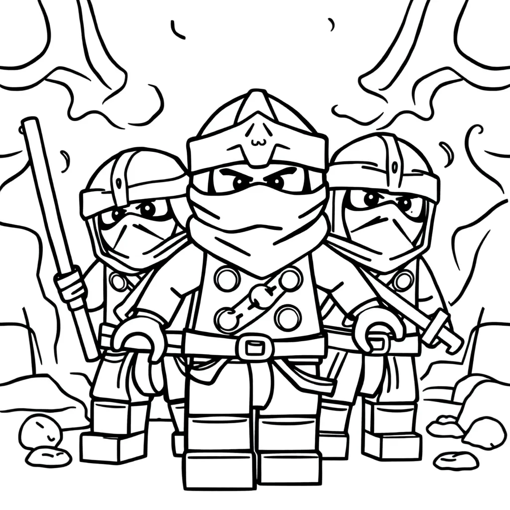 Ninjago Ninja Avontuur Actie Spel coloring page for children