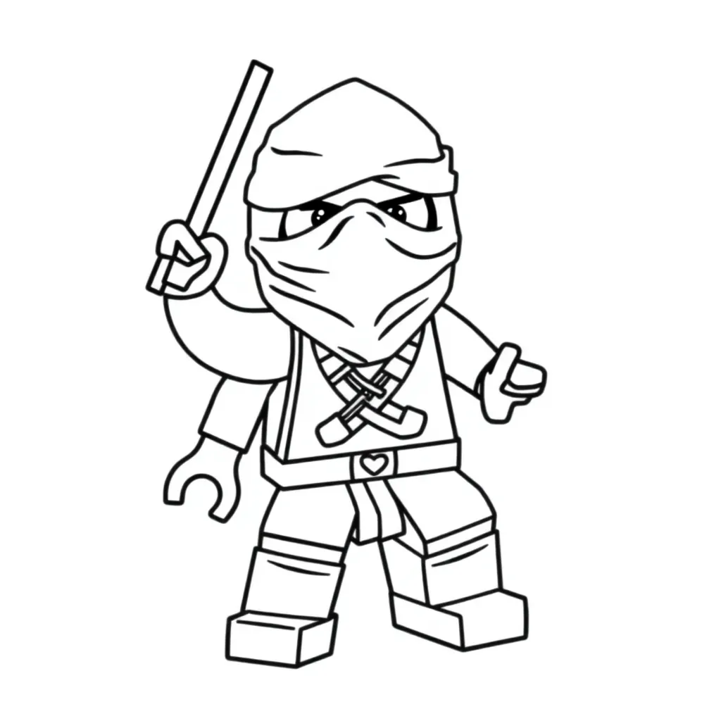 Ninjago Ninja Avontuur Actie Spel coloring page for children