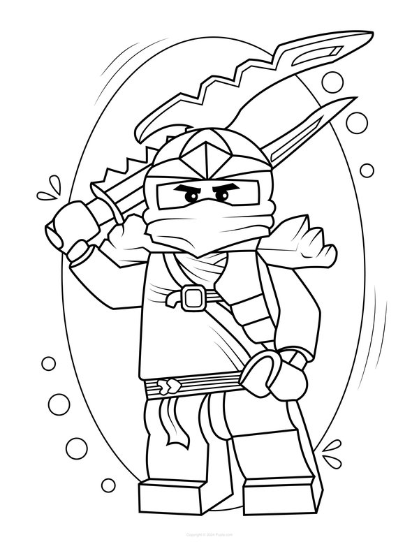 Ninjago Pret A Frapper coloring page for children