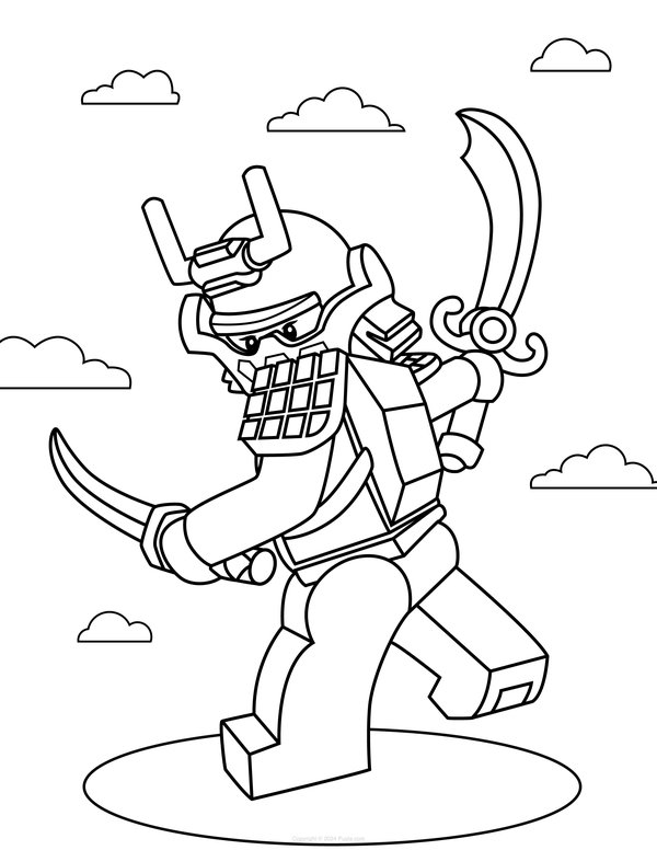 Ninjago Vechten coloring page for children
