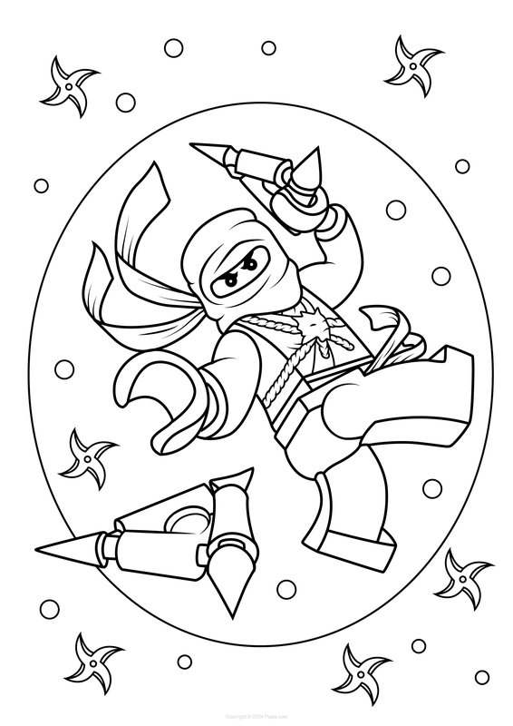 Ninjago Werpsterren coloring page for children