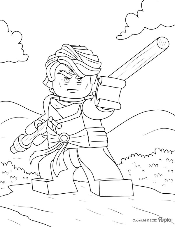 Ninjago Zwaard coloring page for children