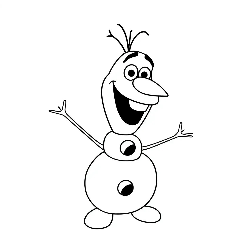 Olaf coloring page for children