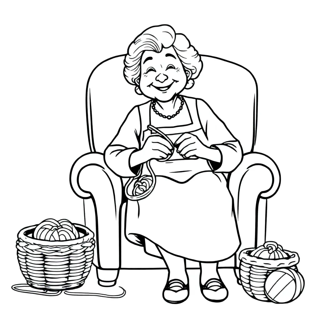 oma coloring page for children
