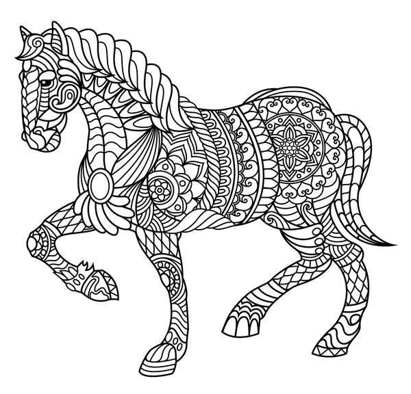 Paard Gedetailleerd coloring page for children