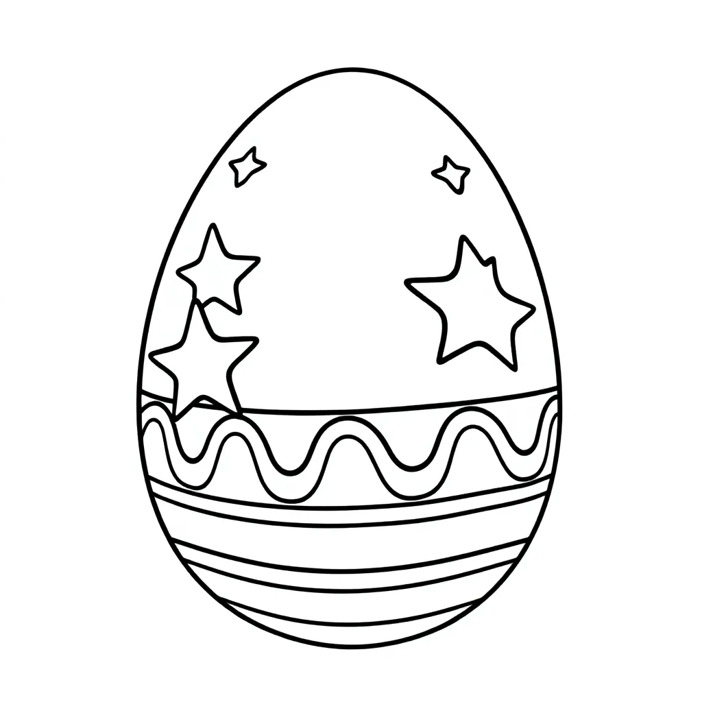 paasei kleurplaat voor kinderen