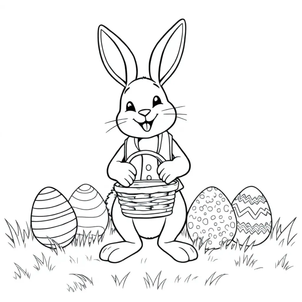Paaseieren coloring page for children