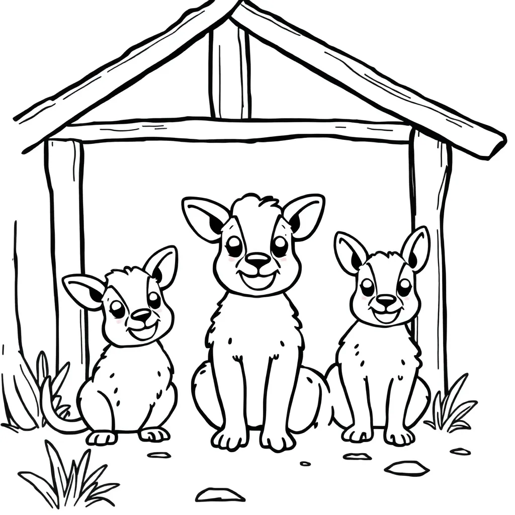Pakjes In De Schoorsteen coloring page for children