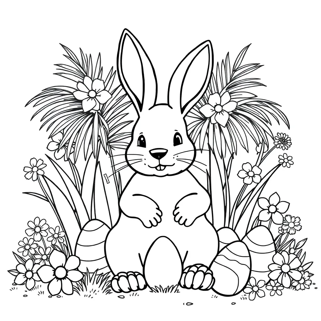 Palmpasen coloring page for children
