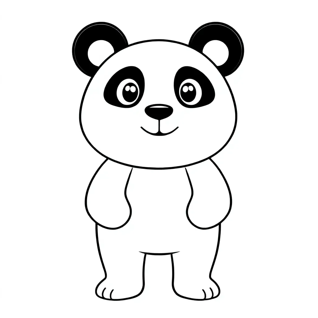 PANDABEER coloring page for children