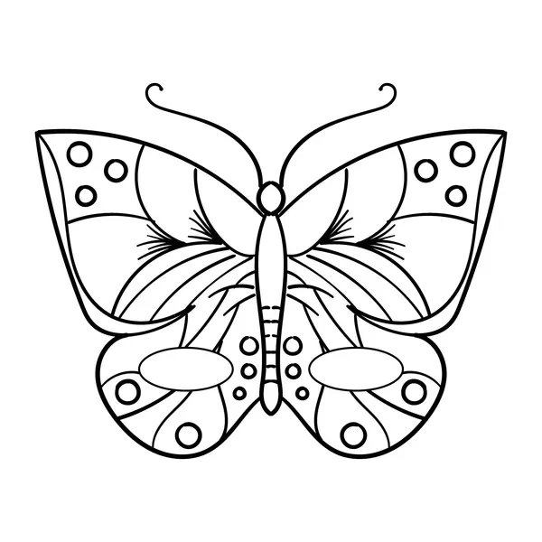 Papillon Avec Cercles coloring page for children