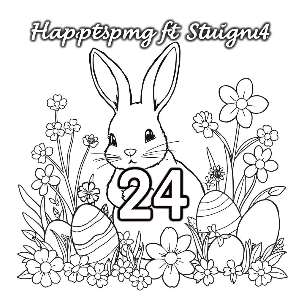 Pasen Eieren Kuikens Lente Voorjaar coloring page for children