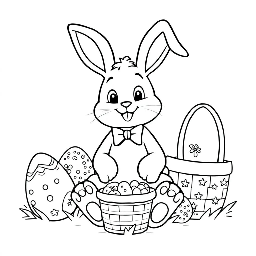 Pasen Met Paaseieren coloring page for children