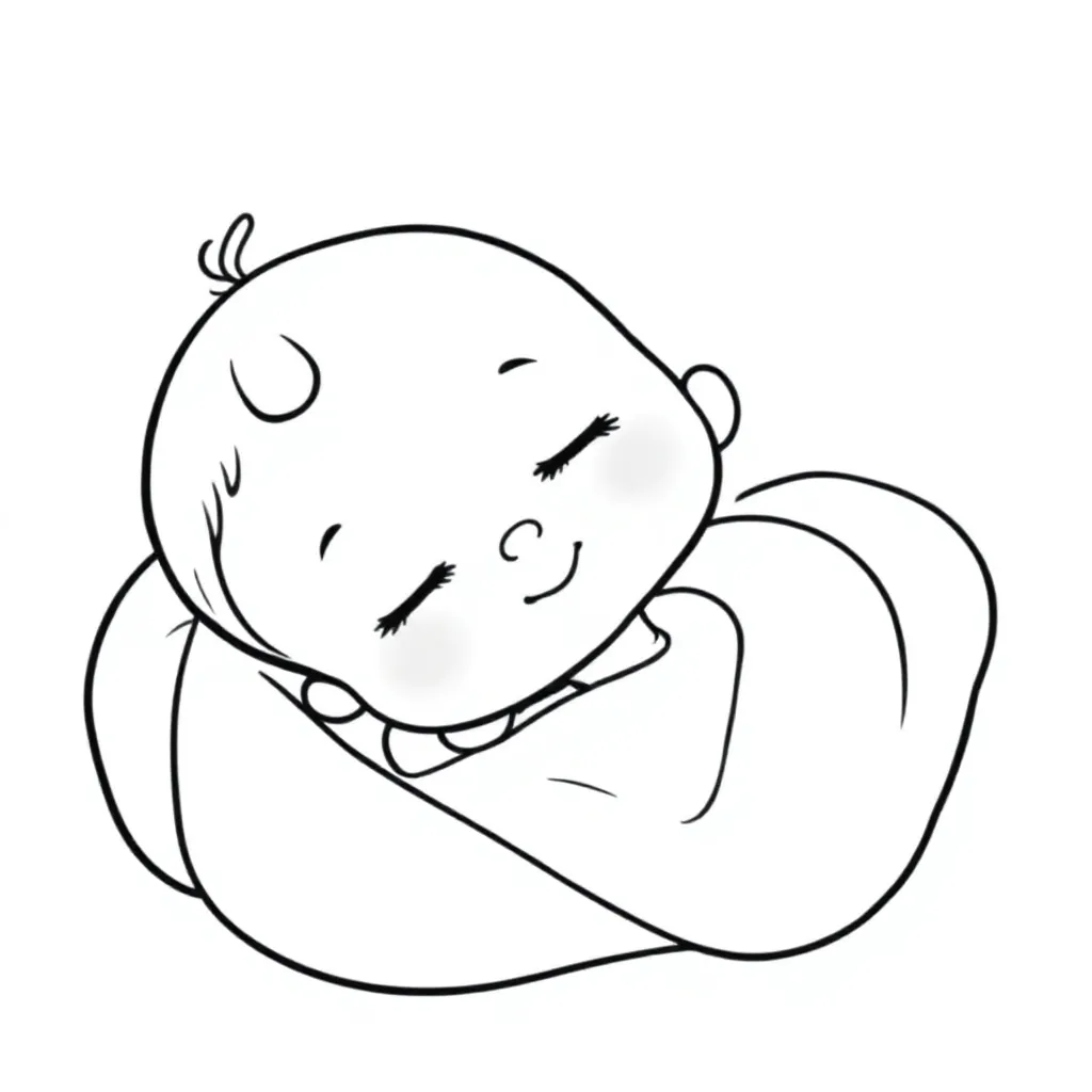 Pasgeboren Meisje coloring page for children