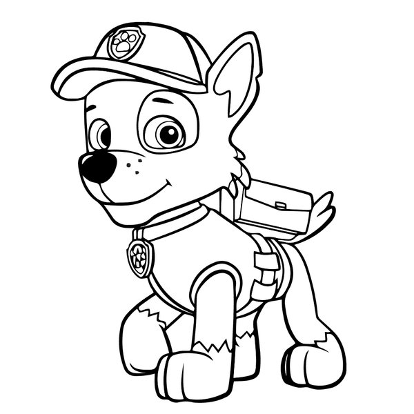 Pat Patrouille Rocky coloring page for children