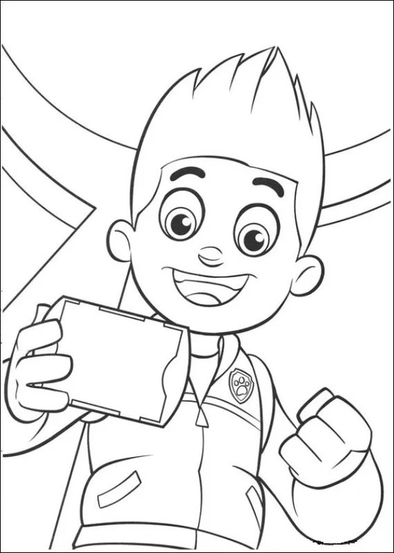 Pat Patrouille Ryder coloring page for children