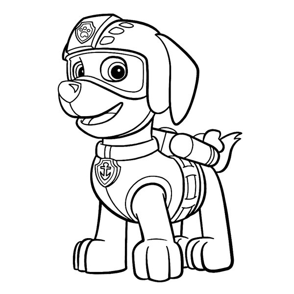 Pat Patrouille Zuma coloring page for children