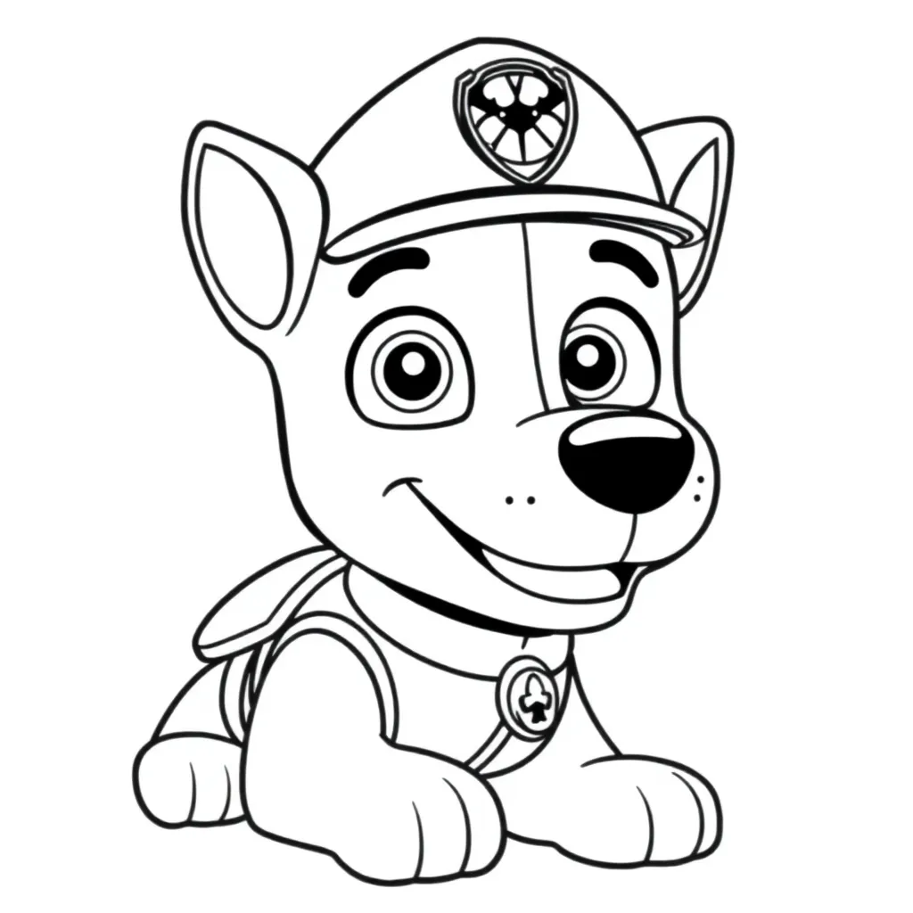Paw Patrol Helden Avontuur Kindvriendelijk Cartoon coloring page for children