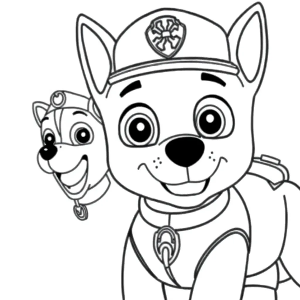 Feuille de coloriage gratuite Paw Patrol Héros Véhicules de sauvetage Aventure Enfants