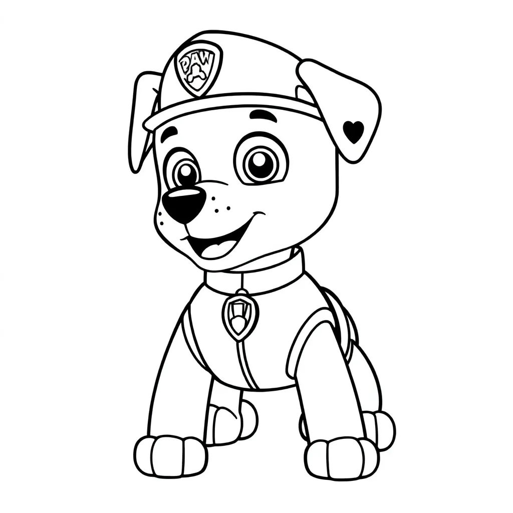 Paw Patrol Honden Avontuur Redding Cartoon coloring page for children