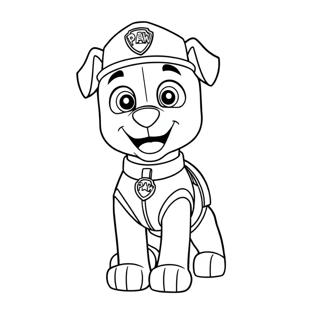 Paw Patrol Honden Avontuur Redding Cartoon coloring page for children