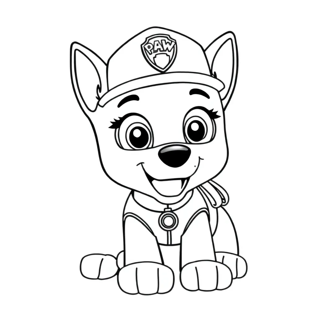 Paw Patrol Honden Avontuur Redding Cartoon coloring page for children