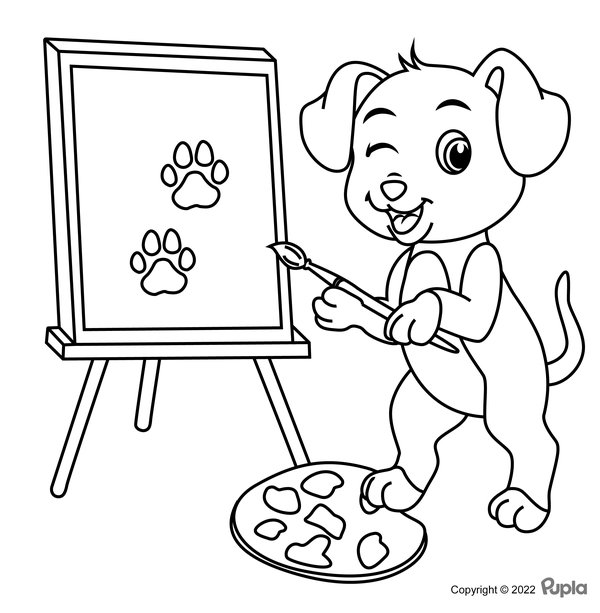 Peinture De Chien coloring page for children