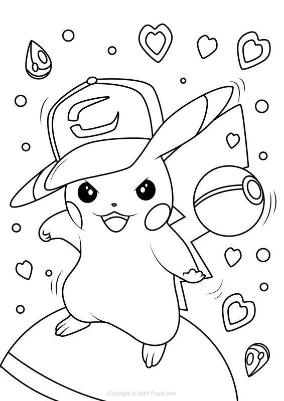 Pikachu En Colere coloring page for children