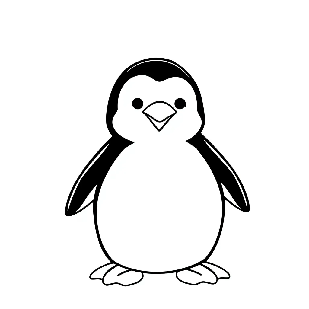 Pinguin Arctisch Dier Zee Avontuur coloring page for children