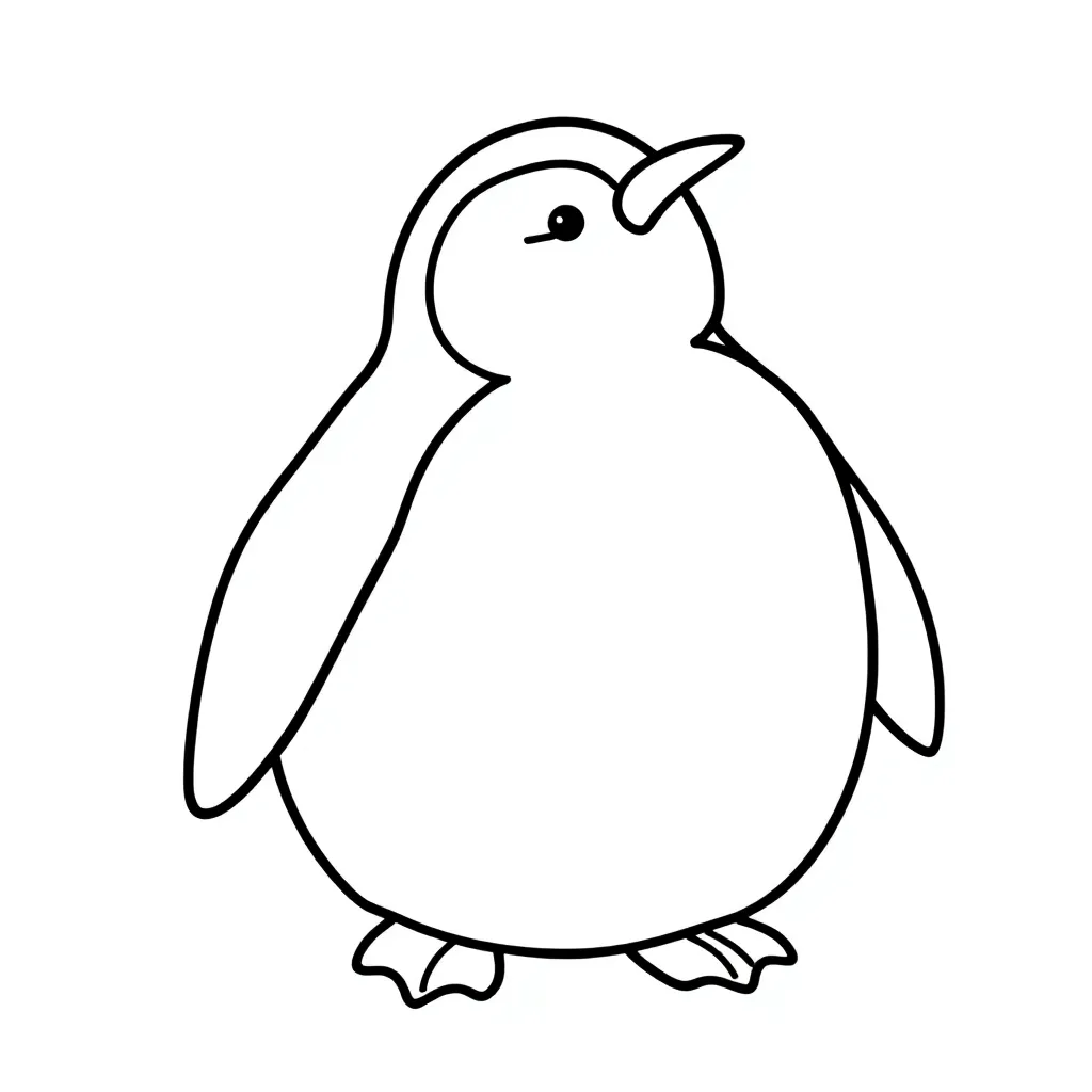 Pinguin Arctisch Dier Zee Schattig coloring page for children