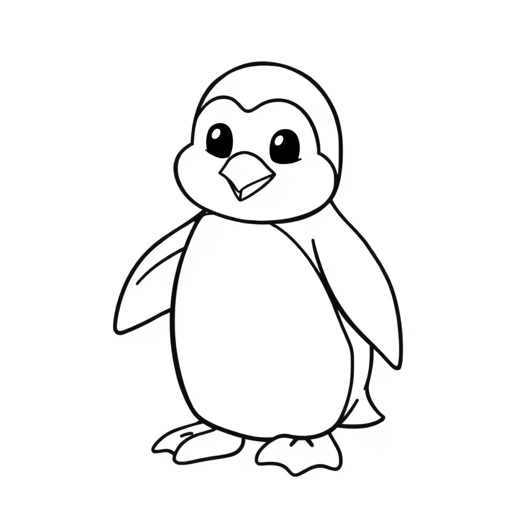 Pinguin Arctisch Zee Dier Schattig coloring page for children