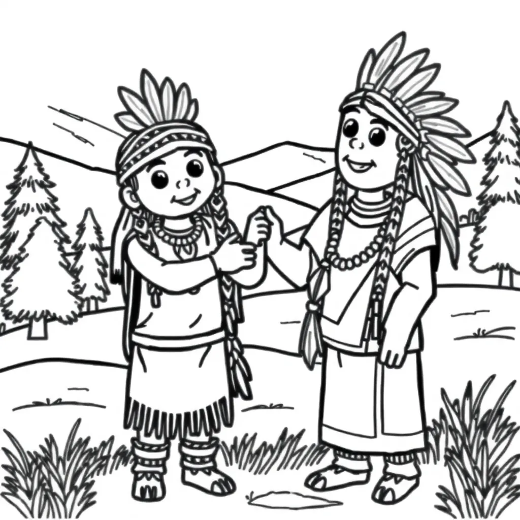 Pocahontas Kleurplaten coloring page for children