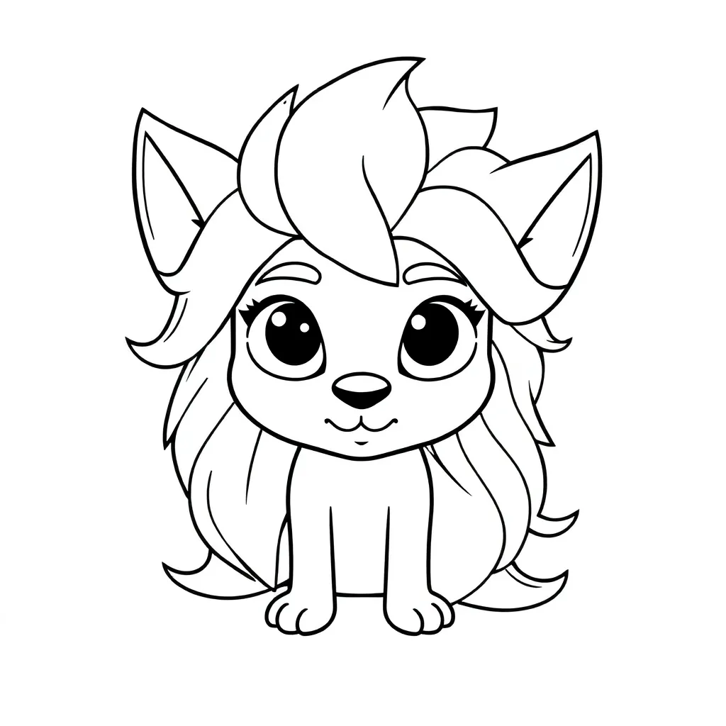 Poes Kat Huisdier Schattig Tekenen coloring page for children