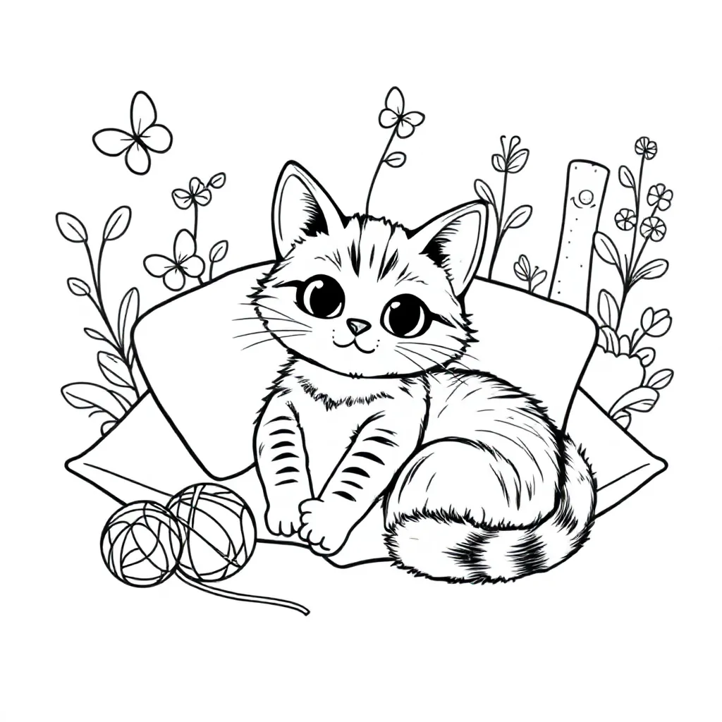 Poes coloring page for children