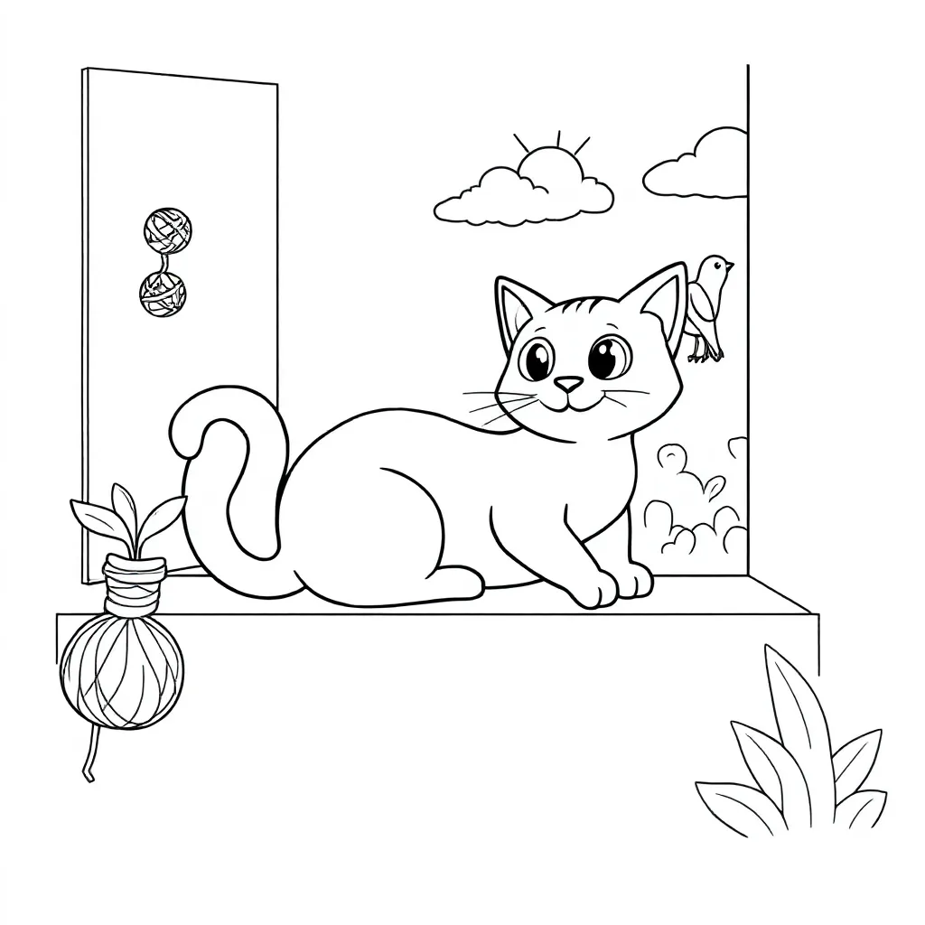 Poes coloring page for children