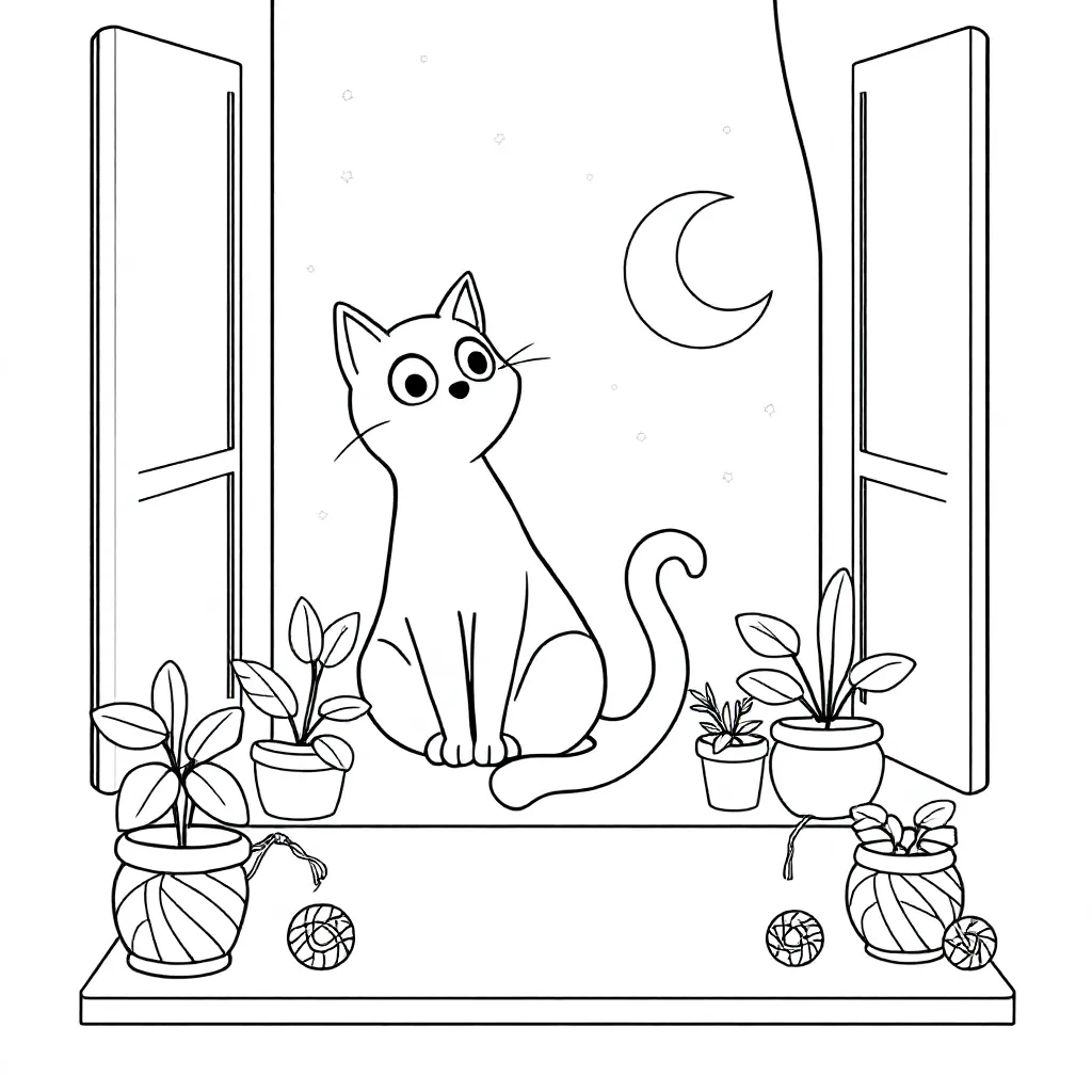 Poes coloring page for children