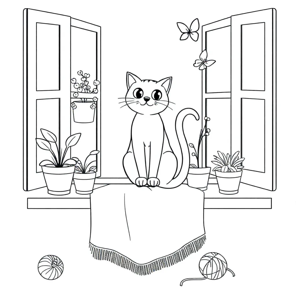 Poes coloring page for children