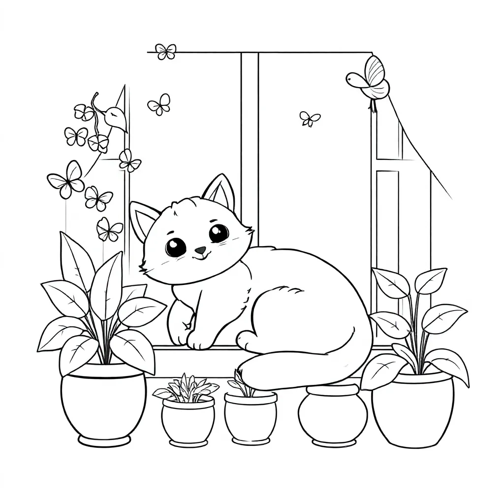 Poes coloring page for children