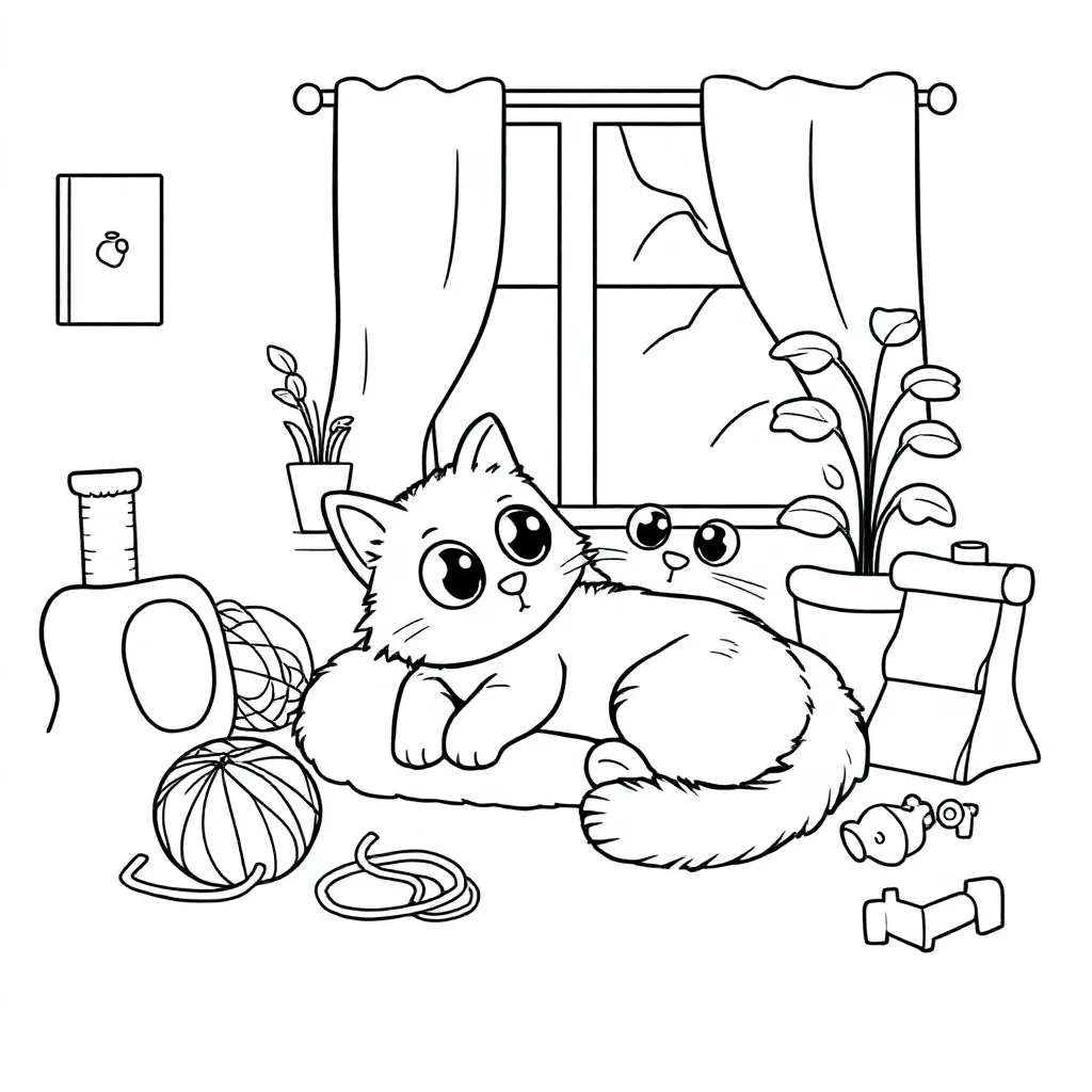 Poes coloring page for children